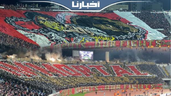 الوينرز تبدع بــ"دوبل تيفو" في مباراة عصبة الأبطال أمام بيترو أتليتيكو